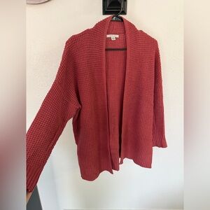 American Eagle Outfitters Open-Front Cardigan Sweater - Rust Red